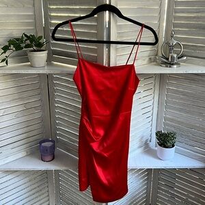 Zara satin mini slip dress, size small, EUC